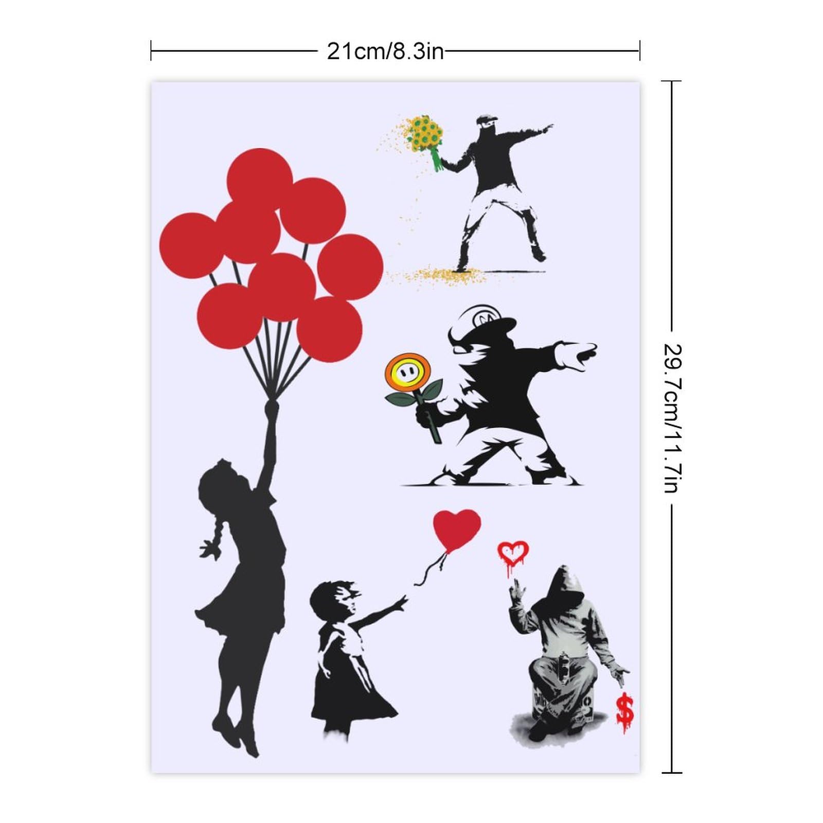 Amazon.co.jp: シール Banksy バンクシー 風船少女 Banksy